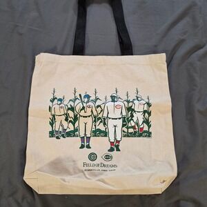 Field of Dreams 2022 MLB Chicago Cubs vs Cincinnati Reds Canvas Tote Bag Cream
